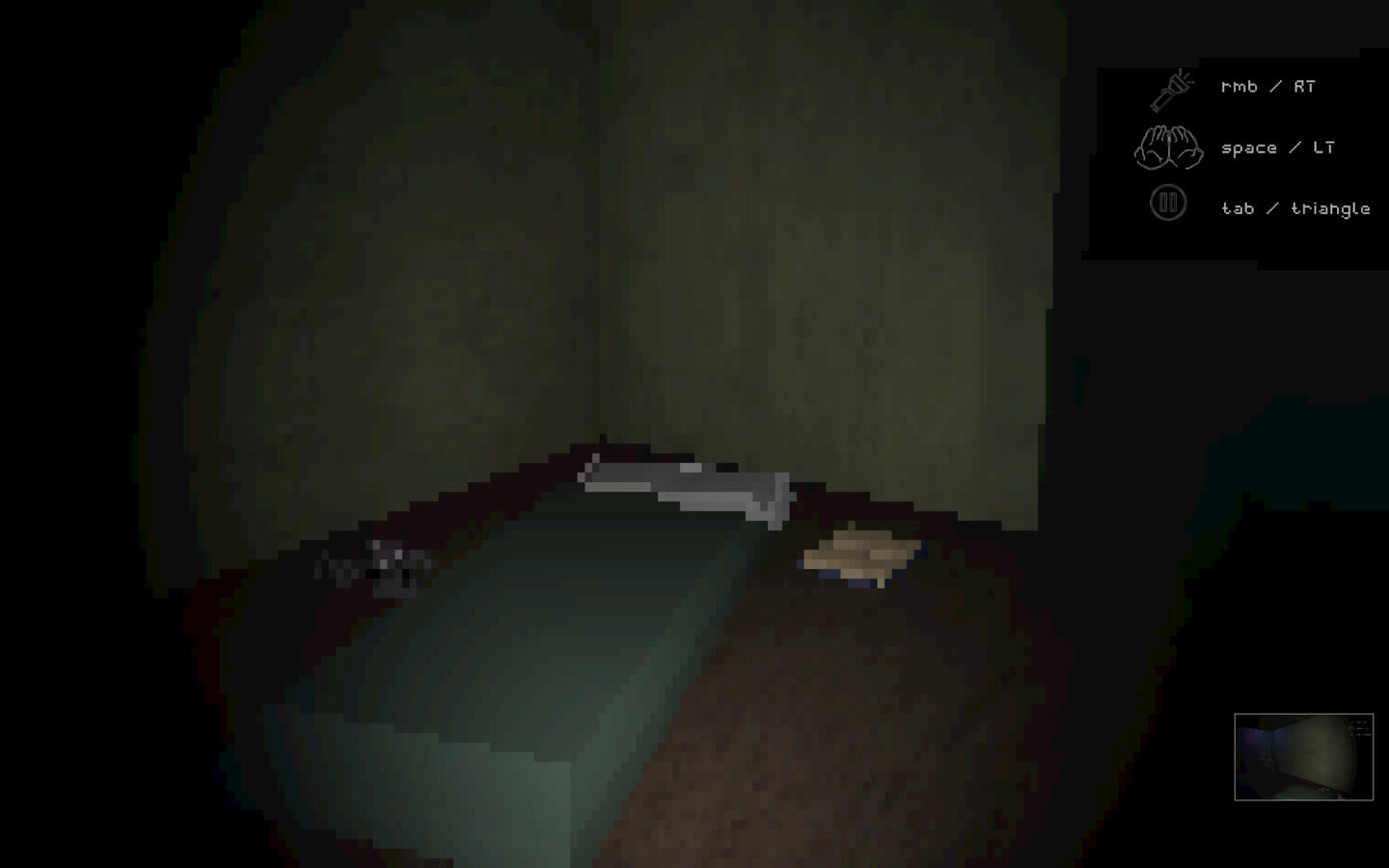 This is where the person on the tapes camped out for a while, as evidenced by the sleeping bag and other trash.