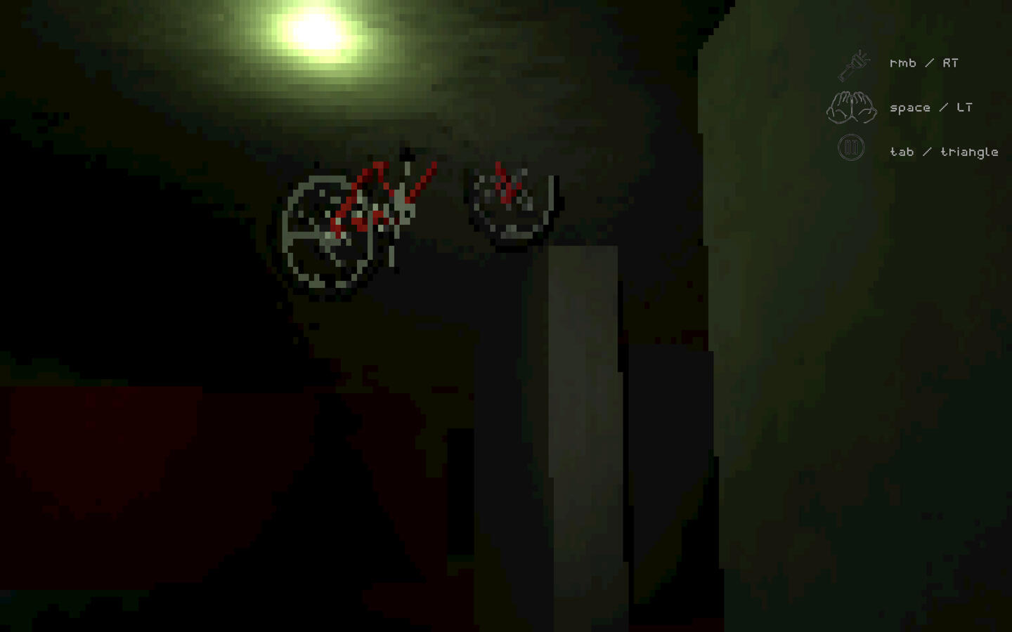 The player finds tapes around the levels that they have to play. In the tapes it is revealed that this other person was riding their bike when they fell into this place.