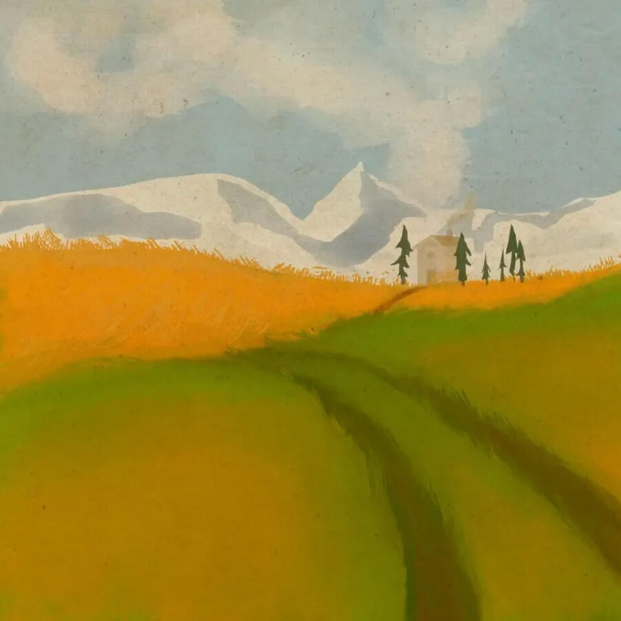 A concept sketch I did of a prairie environment.